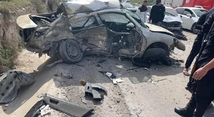 مصرع مواطن وإصابة آخر في حادث انقلاب مركبة شمال نابلس